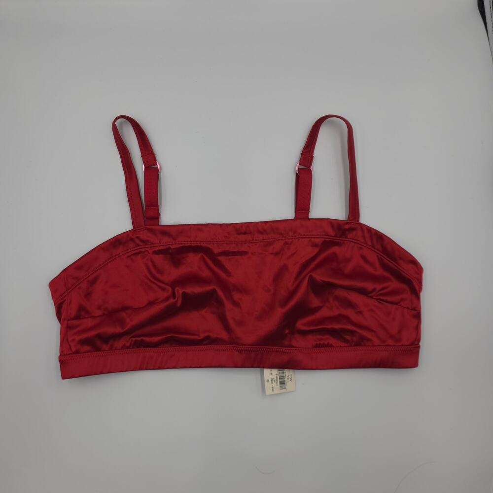 Aerie Satin Stretch Bandeau in Red Size L